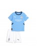 Manchester City Erling Haaland #9 Babytruitje Thuis tenue Kind 2024-25 Korte Mouw (+ Korte broeken)